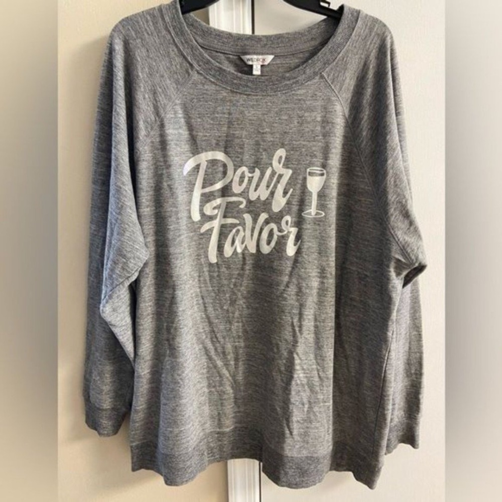 Wildfox Heather Gray Sweatshirt pullover Large